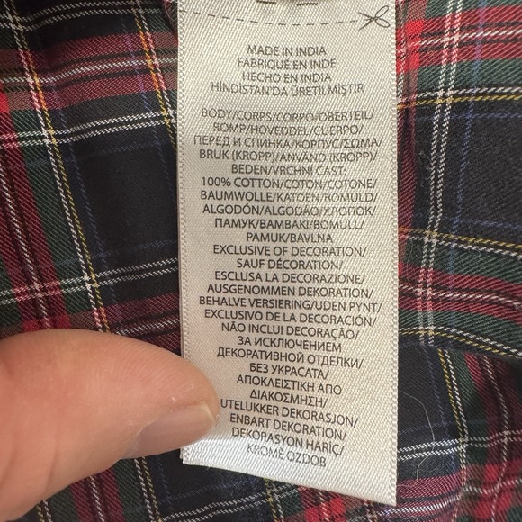 Polo Ralph Lauren Men's Size 3XB 3XL‎ Big Plaid Button Front Long Sleeve Shirt - Picture 4 of 7